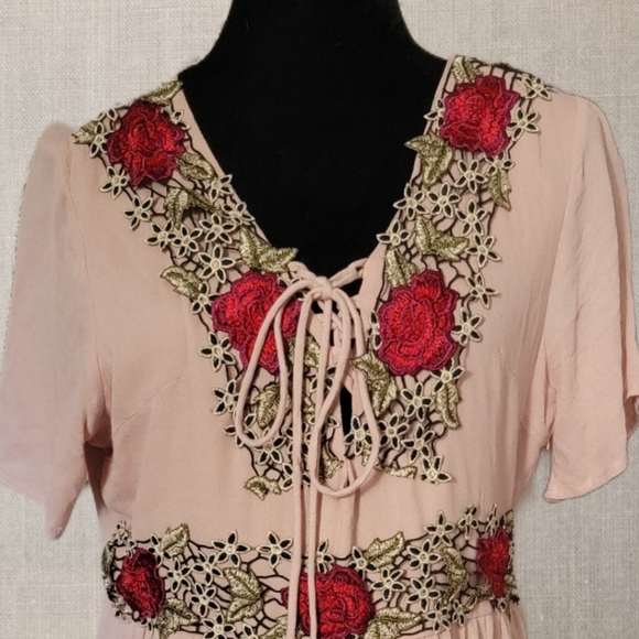 Bohemian Baby Doll Dress - Picture 2 of 4